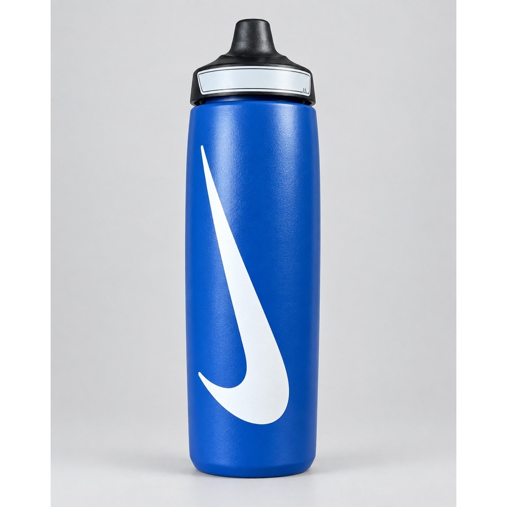Nike Big Mouth Water Bottle 2.0 24oz Blue White Swoosh Squeeze Sport Bottle